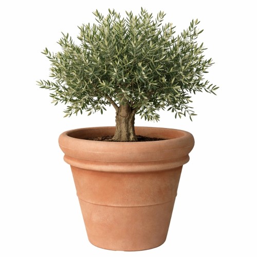 Buitenbloempot Euro3Plast Doppio Bordo Ø77-H61cm terra kunststof