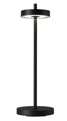Newdes Essence LED buiten tafellamp (by Sompex) | oplaadbaar (accu) | Aluminium | Dimbaar | zwart | waterdicht IP54