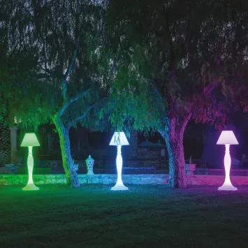 Monacis Eva LED Multicolor buitenverlichting staande lamp 180 cm hoog wit kunststof