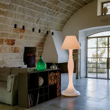 Monacis Eva LED Multicolor buitenverlichting staande lamp 180 cm hoog wit kunststof