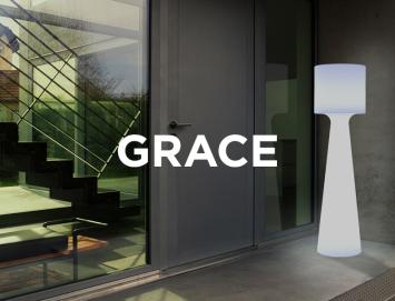NewGarden Grace 140cm (warm wit licht) buitenverlichting staande lamp wit kunststof