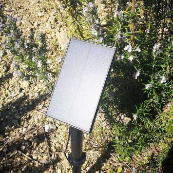 Guirled Lichtsnoer voor buiten met 32 x LED bollen SOLAR+BATT (9 meter) kleur myrtille