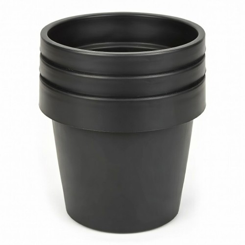 3 stuks buiten Bloempot Linea Iris Ø30xh27 cm Antraciet