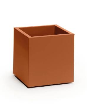 Buitenbloempot Euro3Plast Kebe Greener Kubus  40x40x40cm Fuego (oranje-rood)