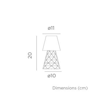 NewGarden Lola 20 LUX battery oplaadbaar LED buitenverlichting staande lamp transparant kunststof 20 cm