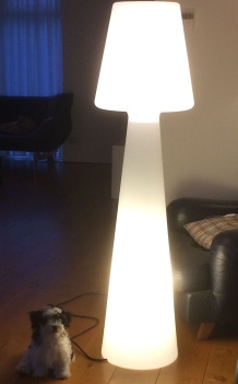 NewGarden Lola  165 LED Tube (warm wit licht) buitenverlichting staande lamp wit kunststof