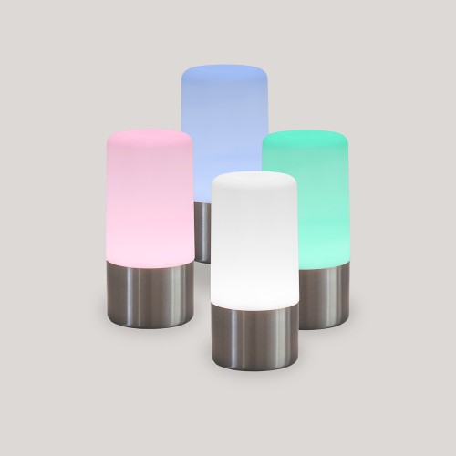 Maia space grijs tafellamp multicolor + warm licht | Rechargeable battery Indoor & outdoor use | made by NewGarden