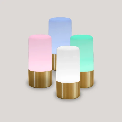 Maia messing tafellamp multicolor + warm licht | Rechargeable battery Indoor & outdoor use | made by NewGarden