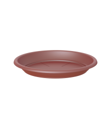 Buiten bloempot Capri rond 20x h18,9 cm donker rood met onderschotel