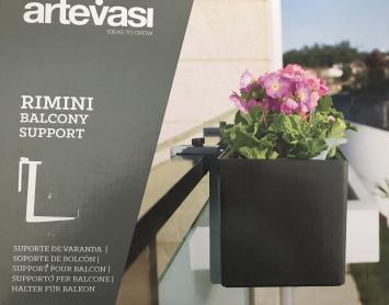 Artevasi set balkon haken voor Rimini balkonbak verstelbaar grijs