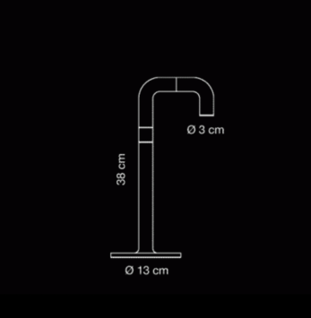 Newdes Pipe LED buiten tafellamp (by Sompex) oplaadbaar (accu) | Aluminium | Dimbaar | zwart | waterdicht IP54