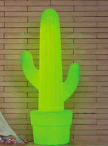NewGarden Kaktus 100cm buitenverlichting LED staande lamp Lime groen kunststof