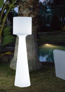 NewGarden Grace 140cm (warm wit licht) buitenverlichting staande lamp wit kunststof