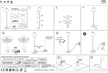 Faro TOC LED staande lamp voor buiten wit 150 cm (draadloos/oplaadbaar)