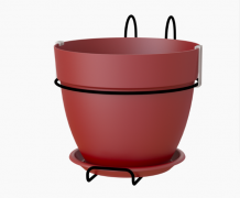 Artevasi Capri CAMPANA hangbloempot Balcony 20 rood incl. houder met haken