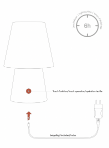 8 Seasons Design Nr.1 Taupe 30 cm tafellamp LED draadloos oplaadbaar buitenverlichting staande lamp
