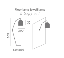 Santorini buitenlamp 165 cm hoog draadloos / oplaadbaar made by NewGarden