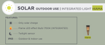 Hiama tuin fakkel 120 solar made by NewGarden