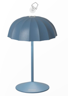 Sompex Ombrellino acculamp LED buiten tafellamp | oplaadbaar (accu) | Aluminium | Dimbaar | Blauw | waterdicht IP54