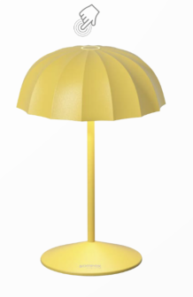 Sompex Ombrellino acculamp LED buiten tafellamp | oplaadbaar (accu) | Aluminium | Dimbaar | Geel | waterdicht IP54