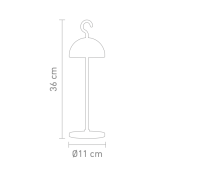 Sompex Hook LED buiten tafellamp/hanglamp | oplaadbaar (accu) | Dimbaar | wit | waterdicht IP65