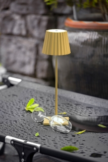 Sompex Troll 2.0 LED buiten tafellamp | oplaadbaar (accu) | Aluminium | Dimbaar | geel | waterdicht IP54