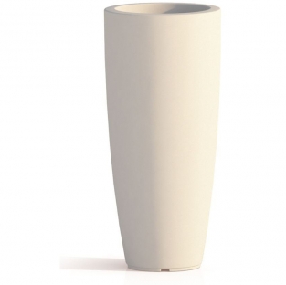 Monacis Buiten Bloempot  Ø33xH70 cm Stilo Round mat Wit