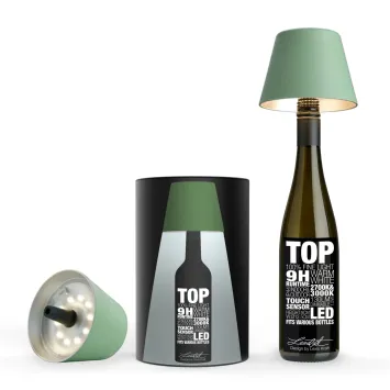 Sompex TOP LED buiten tafellamp | oplaadbaar (accu) | Kunststof | Dimbaar | olijf groen | waterdicht IP44