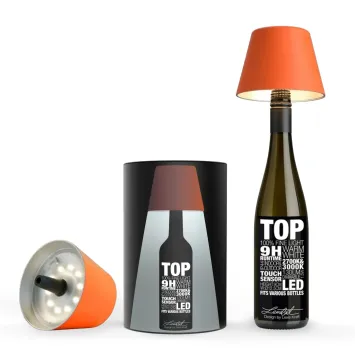 Sompex TOP LED buiten tafellamp | oplaadbaar (accu) | Kunststof | Dimbaar | oranje | waterdicht IP44