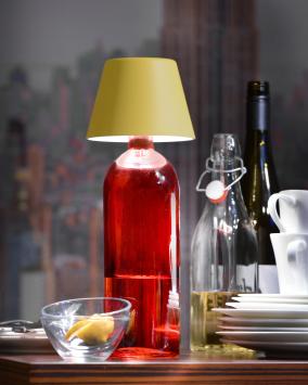 Sompex TOP LED buiten tafellamp | oplaadbaar (accu) | Kunststof | Dimbaar | geel | waterdicht IP44