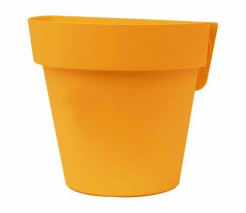 Buiten balkonbloempot UP 25x18xH23 cm mango Made by Euro3Plast