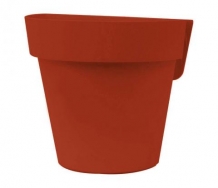 Buiten balkonbloempot UP 25x18xH23 cm rood (brick red) Made by Euro3Plast