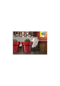 Euro3Plast Ikon 50cm ronde Laquered Orient Red bloempot (hoogglans rood)